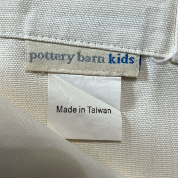 Pottery Barn Kids Tab Top Ivory Cotton Curtains - Picture 2 of 5